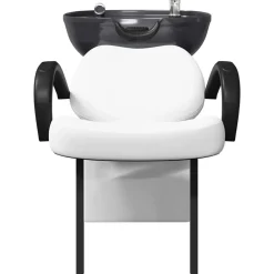 vidaXL Peluquería Y Cosmética-Silla de Shampoo Manual 136 x 60 x 92 cm PVC