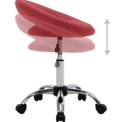 vidaXL Mobiliario De Oficina-Silla de trabajo con ruedas cuero sintético rojo tinto