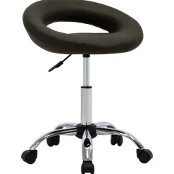 vidaXL Mobiliario De Oficina-Silla de trabajo con ruedas cuero sintético marrón