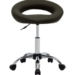 vidaXL Mobiliario De Oficina-Silla de trabajo con ruedas cuero sintético marrón