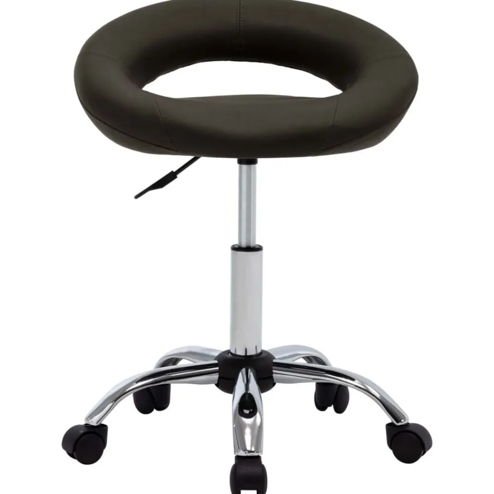 vidaXL Mobiliario De Oficina-Silla de trabajo con ruedas cuero sintético marrón
