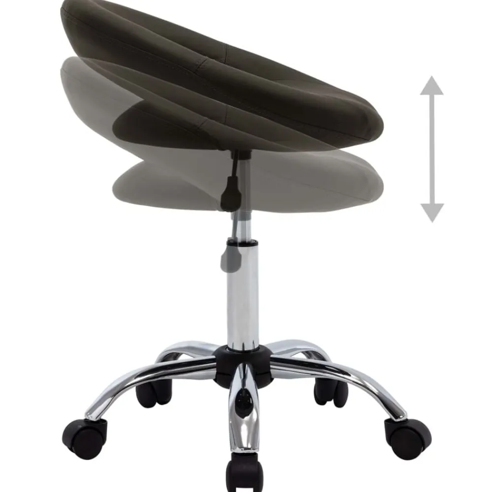 vidaXL Mobiliario De Oficina-Silla de trabajo con ruedas cuero sintético marrón