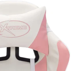 vidaXL Silla gaming con luces LED RGB cuero sintético Rosa y negro Hot