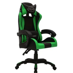 vidaXL Mobiliario De Oficina-Silla gaming con luces LED RGB cuero sintético