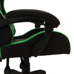vidaXL Mobiliario De Oficina-Silla gaming con luces LED RGB cuero sintético