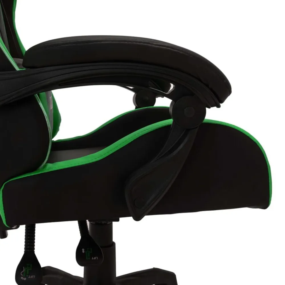 vidaXL Mobiliario De Oficina-Silla gaming con luces LED RGB cuero sintético