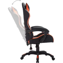 vidaXL Mobiliario De Oficina-Silla gaming con luces LED RGB cuero sintético