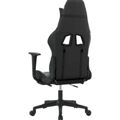 vidaXL Sillas-Silla gaming con reposapiés cuero sintético negro camuflaje