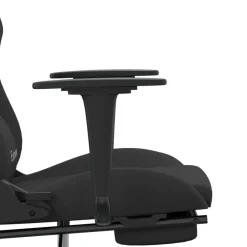 vidaXL Sillas-Silla gaming con reposapiés tela