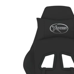 vidaXL Sillas-Silla gaming con reposapiés tela