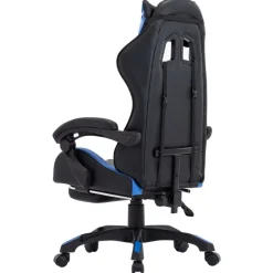 vidaXL Mobiliario De Oficina-Silla gaming con reposapiés cuero sintético