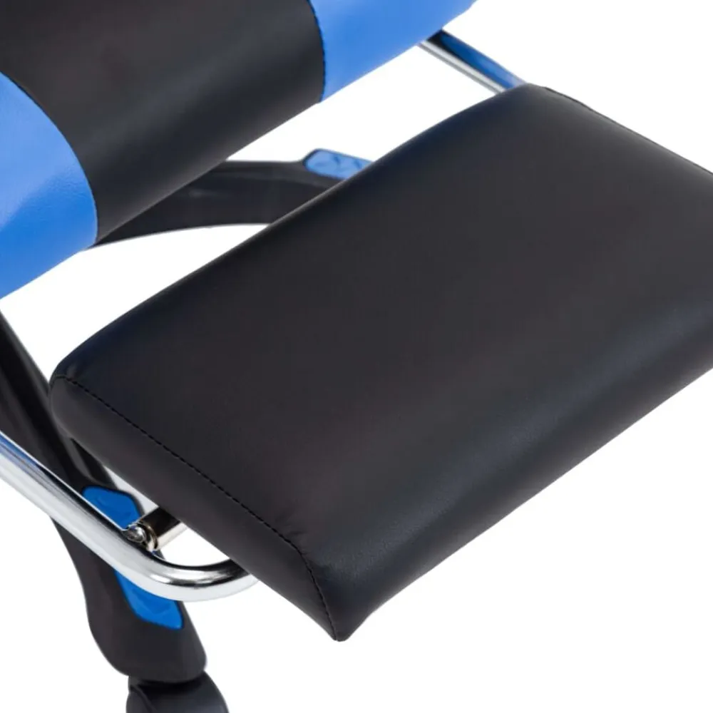vidaXL Mobiliario De Oficina-Silla gaming con reposapiés cuero sintético