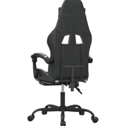 vidaXL Silla gaming con reposapiés cuero sintético negro camuflaje Negro y camuflaje Clearance