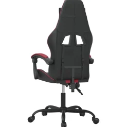vidaXL Silla gaming cuero sintético negro y rojo vino tinto Negro y rojo tinto Discount