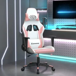vidaXL Sillas-Silla gaming cuero sintético