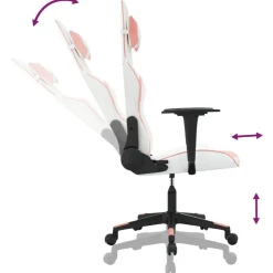 vidaXL Sillas-Silla gaming cuero sintético