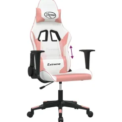 vidaXL Sillas-Silla gaming cuero sintético