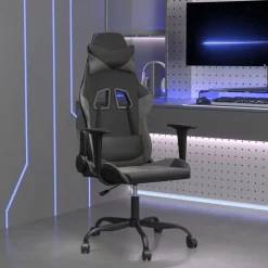 vidaXL Sillas-Silla gaming cuero sintético