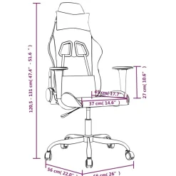 vidaXL Sillas-Silla gaming cuero sintético