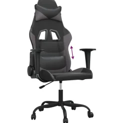 vidaXL Sillas-Silla gaming cuero sintético