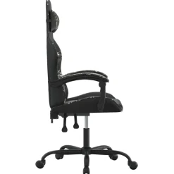 vidaXL Silla gaming cuero sintético Negro y camuflaje Discount