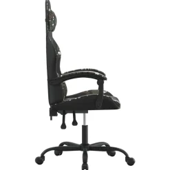 vidaXL Silla gaming cuero sintético Negro y camuflaje Hot