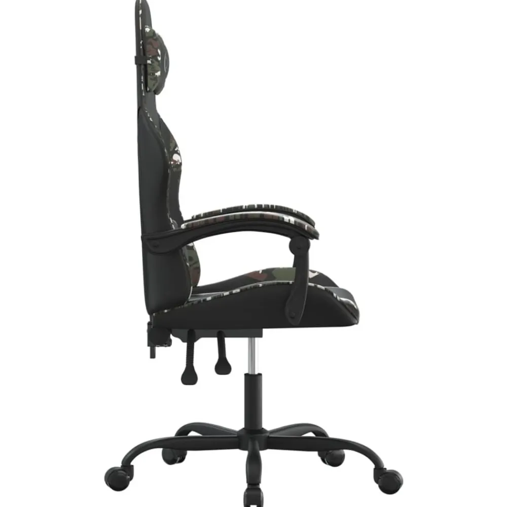 vidaXL Silla gaming cuero sintético Negro y camuflaje Hot