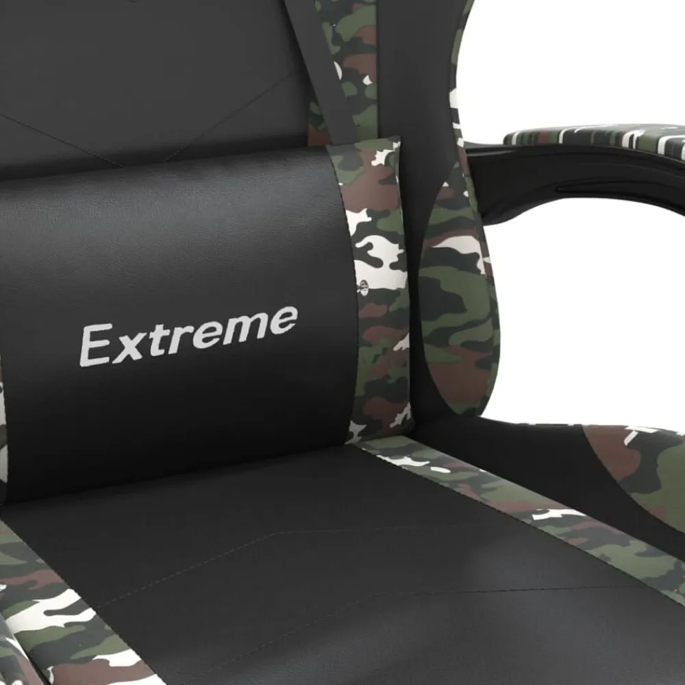 vidaXL Silla gaming cuero sintético Negro y camuflaje Hot