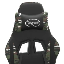 vidaXL Silla gaming cuero sintético Negro y camuflaje Hot