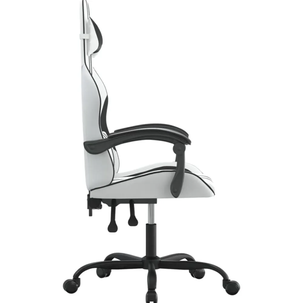 vidaXL Sillas-Silla gaming cuero sintético
