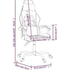 vidaXL Silla gaming cuero sintético Negro y naranja Sale