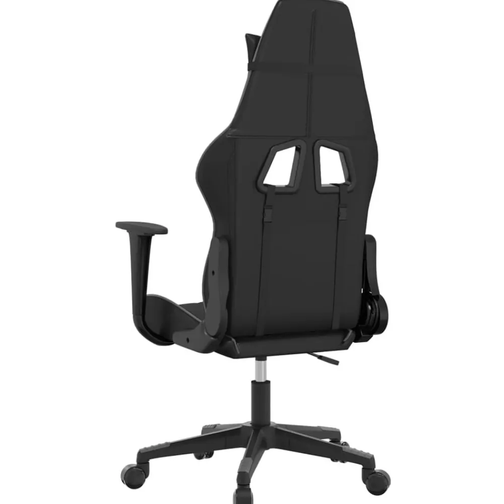 vidaXL Silla gaming cuero sintético Negro y gris Outlet