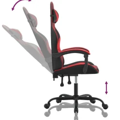 vidaXL Sillas-Silla gaming cuero sintético