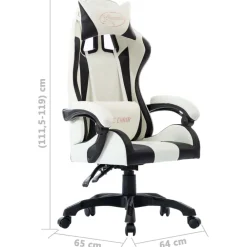 vidaXL Mobiliario De Oficina-Silla gaming de cuero sintético