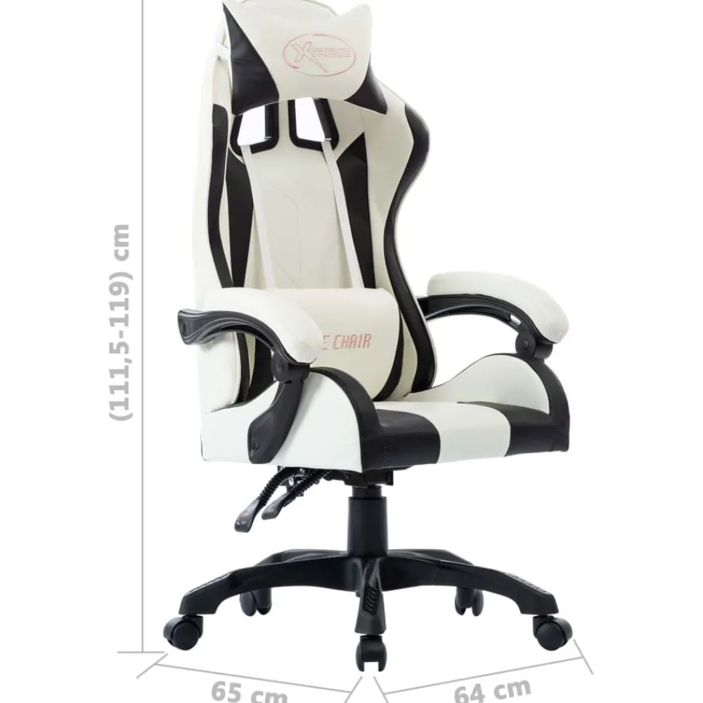 vidaXL Mobiliario De Oficina-Silla gaming de cuero sintético