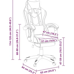 vidaXL Mobiliario De Oficina-Silla gaming de cuero sintético negro y camuflaje