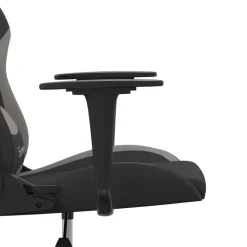 vidaXL Sillas-Silla gaming de masaje tela y negro