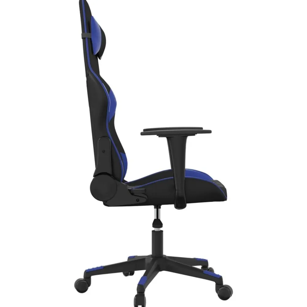 vidaXL Sillas-Silla gaming de masaje cuero sintético