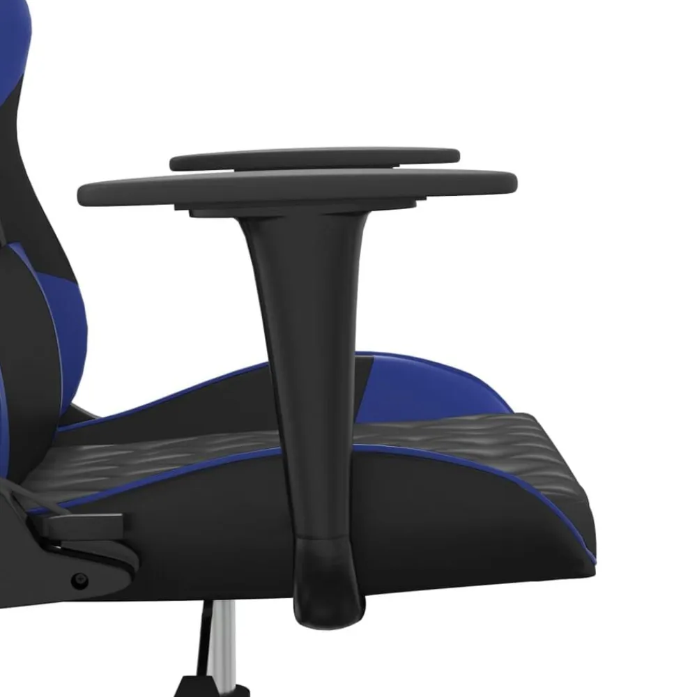 vidaXL Sillas-Silla gaming de masaje cuero sintético