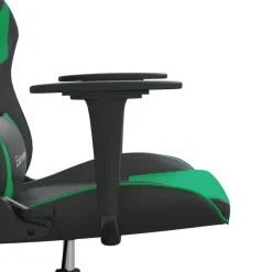 vidaXL Sillas-Silla gaming de masaje cuero sintético