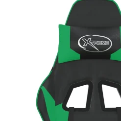 vidaXL Sillas-Silla gaming de masaje cuero sintético