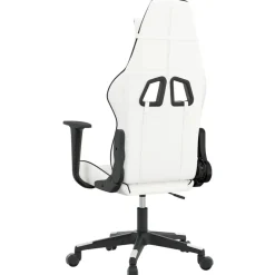 vidaXL Sillas-Silla gaming de masaje cuero sintético