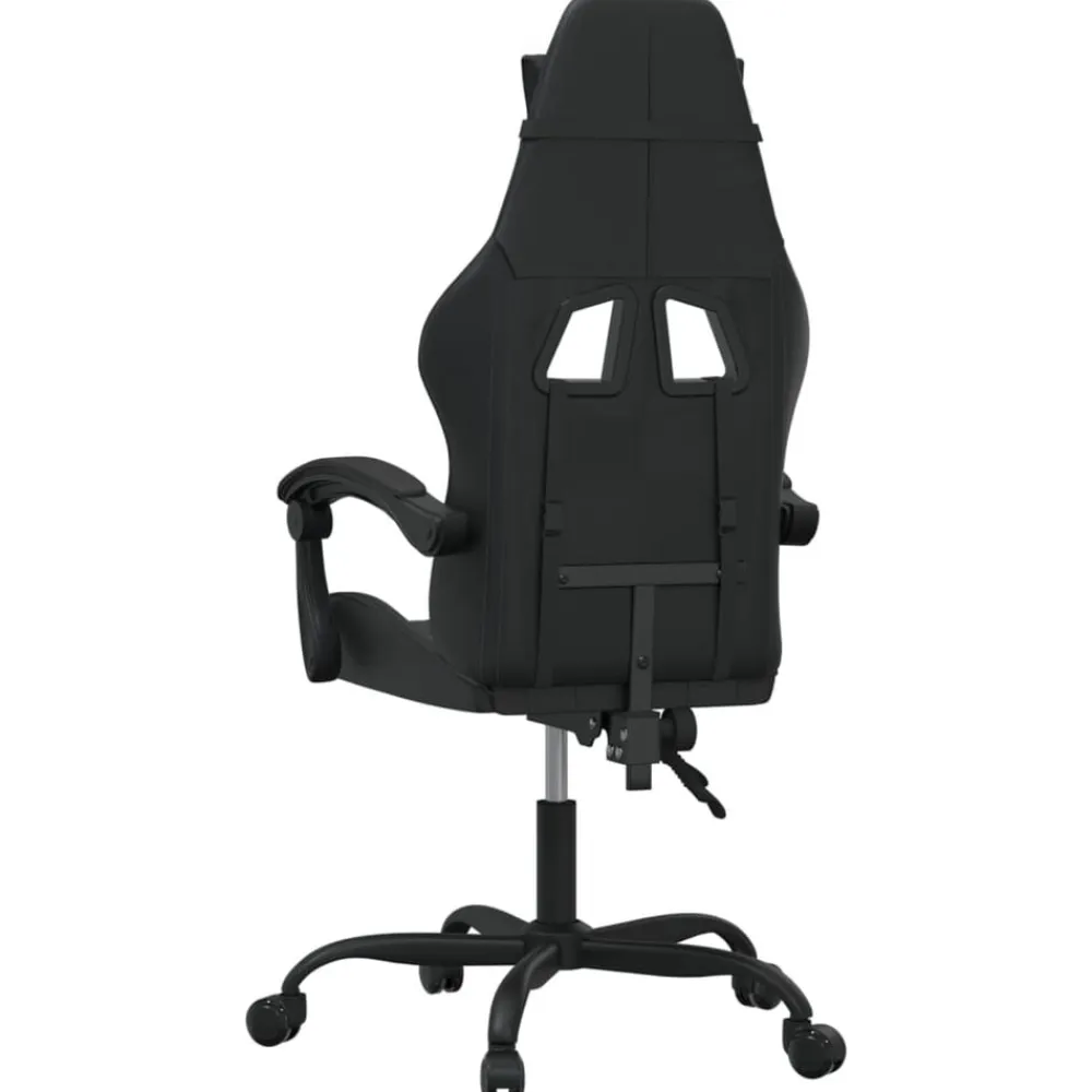 vidaXL Silla gaming giratoria cuero sintético Negro Hot