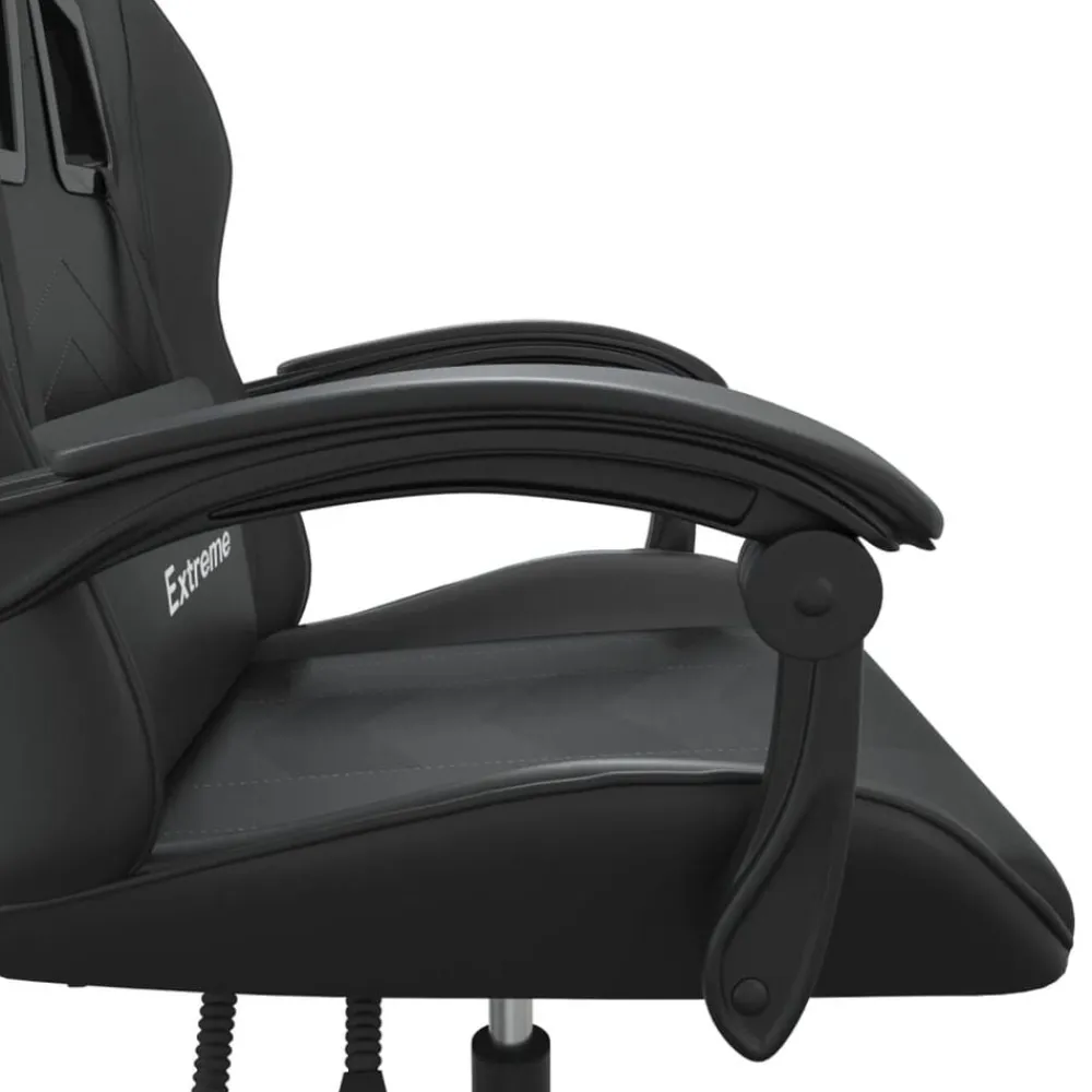 vidaXL Silla gaming giratoria cuero sintético Negro Hot