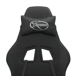 vidaXL Silla gaming giratoria cuero sintético Negro Hot