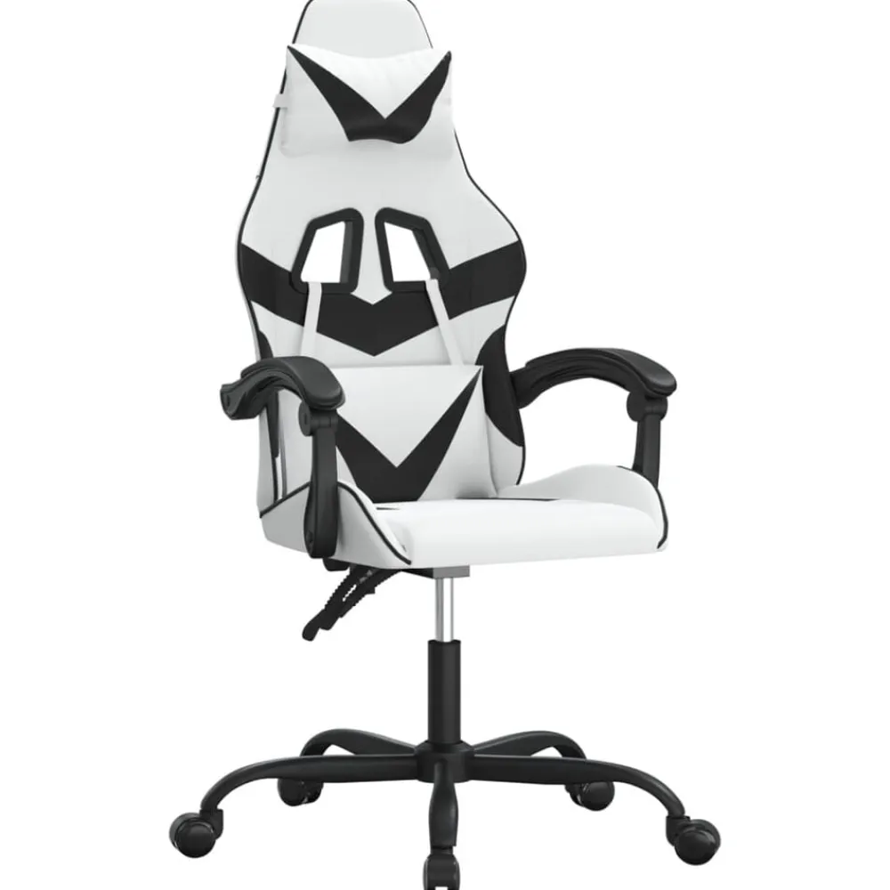 vidaXL Sillas-Silla gaming giratoria cuero sintético