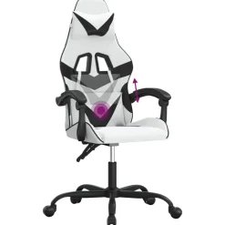vidaXL Sillas-Silla gaming giratoria cuero sintético
