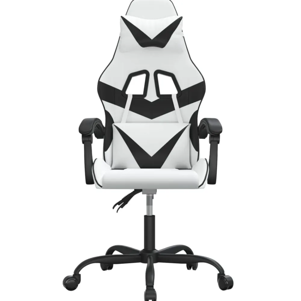 vidaXL Sillas-Silla gaming giratoria cuero sintético