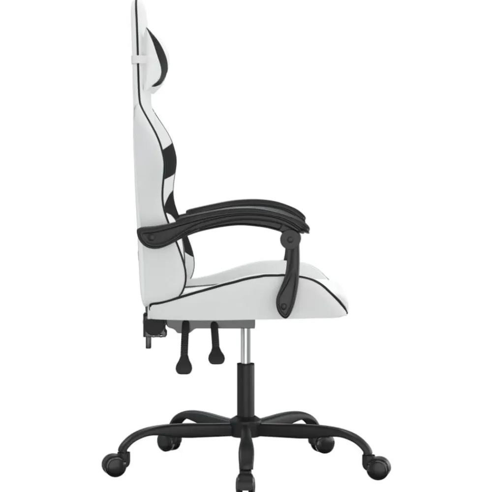 vidaXL Sillas-Silla gaming giratoria cuero sintético