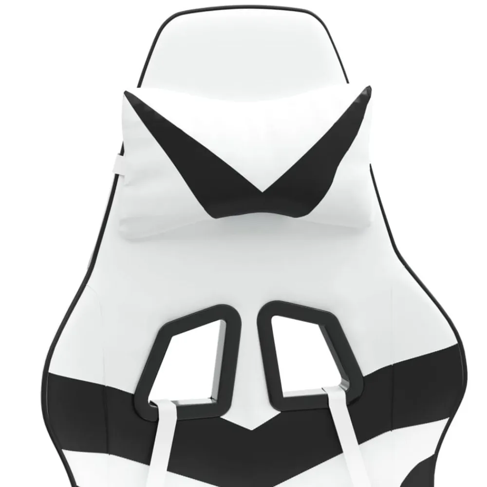 vidaXL Sillas-Silla gaming giratoria cuero sintético